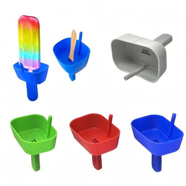 4 Pack Drip Free Silicone Popsicle Holders,Reusable Popsicle Holders with