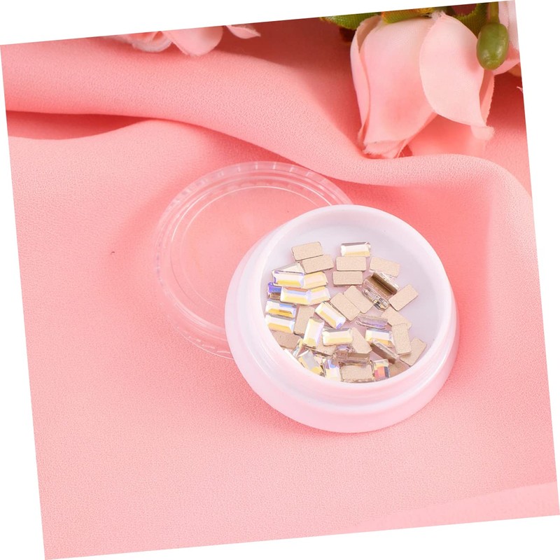 BIUDECO 1bag Rectangular Manicure Diamond Nail Art Rhinestones Decorations DIY