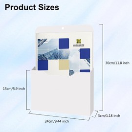 Merkaunis 12 Pack Magnetic File Holder,A4 Large Size Magnetic Paper Holder,Magnetic Magazine Mail Holder,Magnetic Pockets for Locker Whiteboard Classroom Office Home Hanging