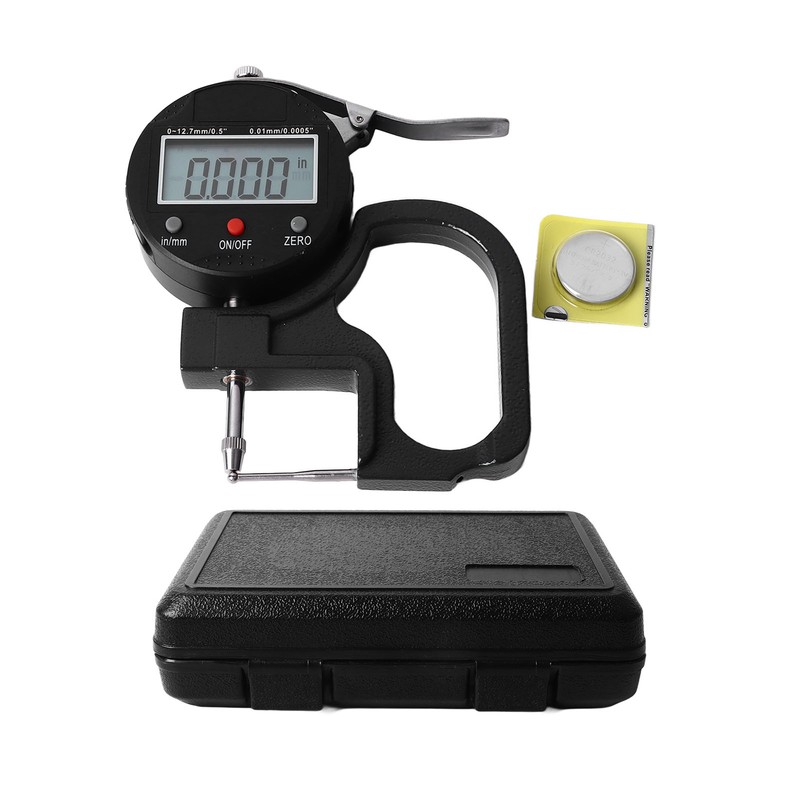 Thickness Meter Digital Display 0.0005 Inch Resolution High Accuracy Multifunctional