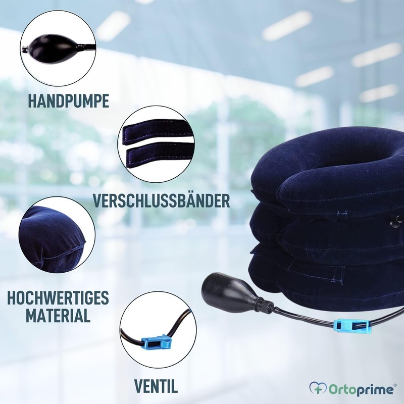 OrtoPrime Freeneck Neck Pull Device - Cervical Traction Neck Pillow