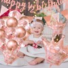 21PCS First Birthday Decorations Girl,Half Birthday Hat,Beautiful Halfbirthday Party Decorations,Stylish