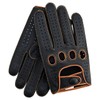 Riparo Men's Reverse Stitched Touchscreen Texting Leather Driving Gloves (Black/Cognac