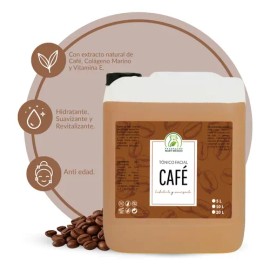 Tónico Facial Café 5L Productos Mart Mexico Hidratante Antioxidante Rostro