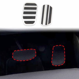 Korlot Foot Rest Accelerator Brake Pedal Pad Anti-Slip kit Fit for Ford F150 2021+