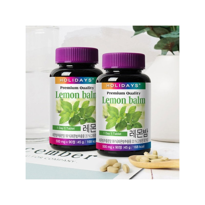 GS4+2 Holidays Lemon Balm 90 Tablets x 6 Bottles (18