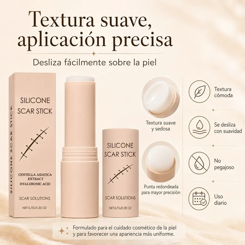 Barra De Silicona Para Cicatrices Suave Con La Piel Sensible