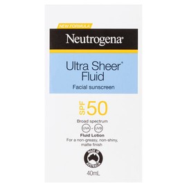 Neutrogena Ultra Sheer Fluid Face Sunscreen SPF 50 40mL