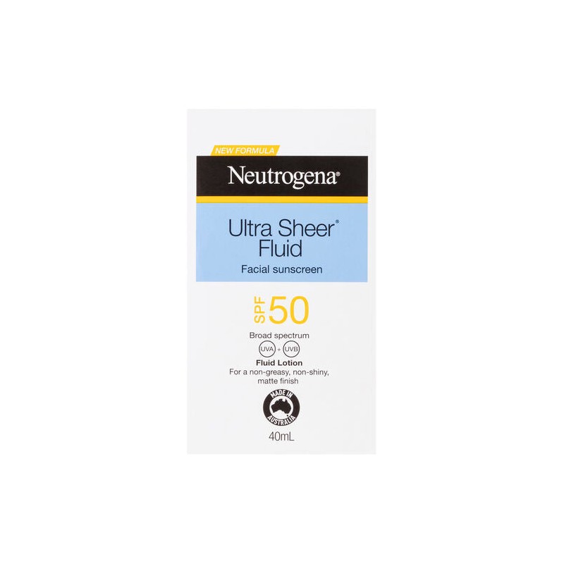 Neutrogena Ultra Sheer Fluid Face Sunscreen SPF 50 40mL