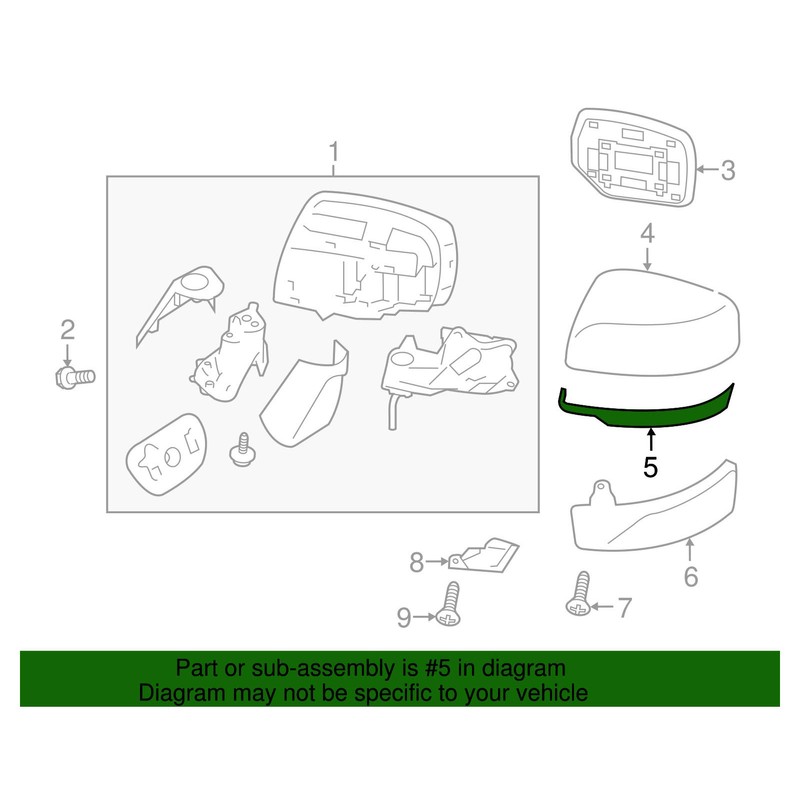 Subaru Mirror Cover Cap - 91054VA211