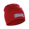 I&W Sports Team Coach Arch Letters Winter Knit Cuffless Beanie