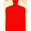TJ Target B34 Silhouette Targets - Red Targets, Pack of