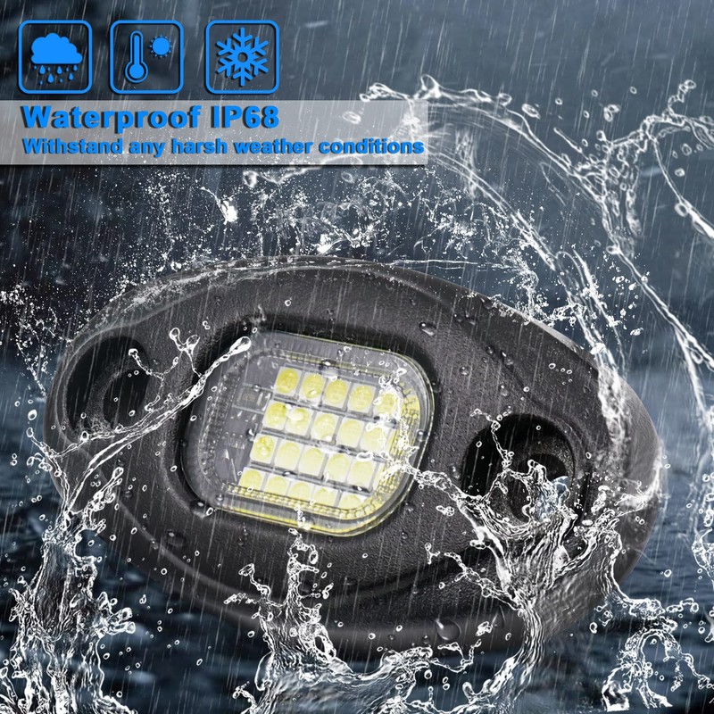 White Rock Lights, 8 Pod ALIGZ Rock Lights for Trucks