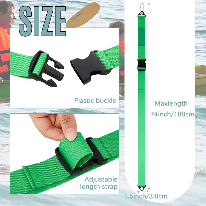 Seenelling Kayak Hanging Straps for Storage 440lb Capacity 74" Nylon