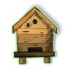 Squiddy Honey Bee Skep - Vinyl Sticker for Car, Laptop,