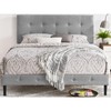 Decoro Cambridge Upholstered Wooden Platform Bed Frame with Headboard, Queen,