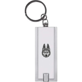 Azeeda 'Husky Dog Face' Keyring LED Torch (KT00034285)