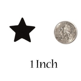 Playfully Ever After 1 Inch 140pc Stiff Felt Stars (Black)