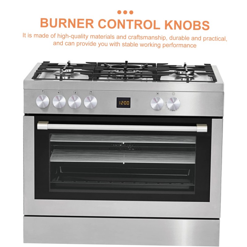 LABRIMP 5pcs Aluminium Alloy Cooker Stove Control Knobs Replacement Knobs