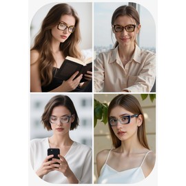 OKH Progressive Multifocal Reading Glasses for Computer, Photochromic Transition Reader with Spring Hinge