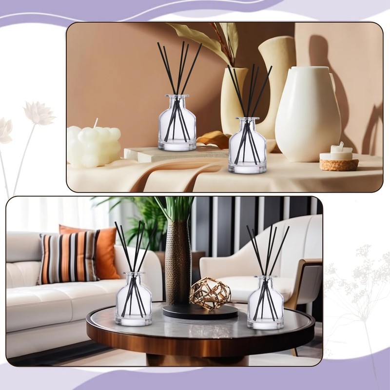4 Pack Perfume Reed Diffuser Bottle,Empty Big Belly Aromatherapy Essential