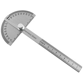 SQXBK Stainless Steel 180 Degree Protractor Angle Finder Arm Rotary Measuring Ruler 10cm