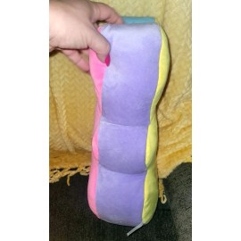 PEEPS EASTER BUNNY RABBIT COLORBLOCK SIDES PINK BLUE YELLOW PURPLE PLUSH 17"
