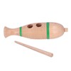 Wood Guiro Children Cute Fish Shaped Guiro Percussion Instrument Educational