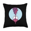 Pouring Wine Wine Pouring Into Glass Stylish Illustration Throw Pillow