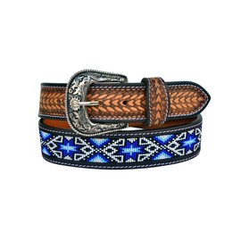 Affilare Western Genuine Leather Beaded Belt For Men and Women 30AB007-36