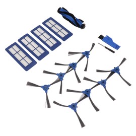Sweeping Robot Main Side Brush Filter Screen Replacement Kit for RoboVac 11S Max 15C Max 30C Max G30 Edge G10 Hybrid