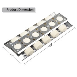 Leship Parts for BBQ Galore Turbo STS, Elite,Capt'n,Classic and Nexgrill Gas Grills,Fit for 720-0057,CG3CKW,CG3TCN Grills,Stainless Steel Locked-in Briquette Trays (16 1/2" x 6 1/2")(4-Pcs)