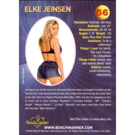 ELKE JEINSEN - 2002 BENCH WARMER - VERY SEXY Trading Card Sale #56