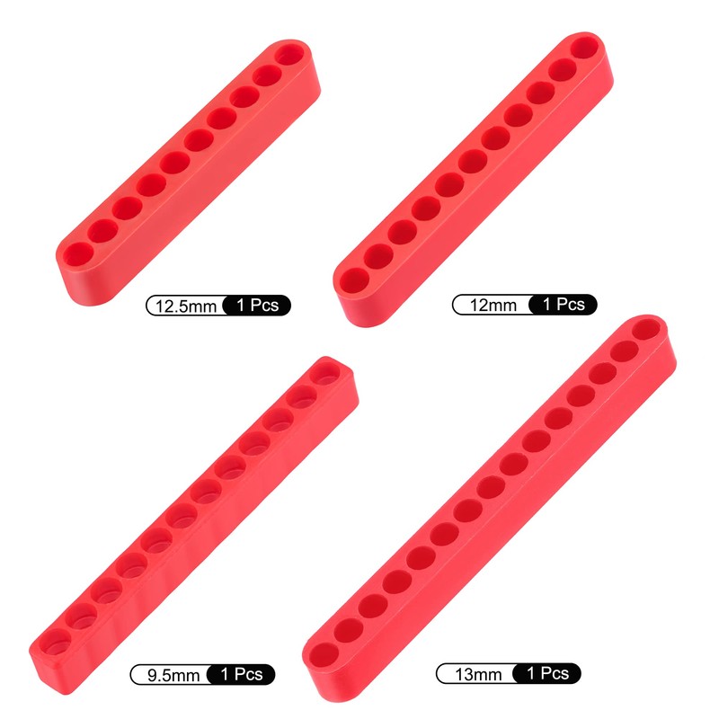 sourcing map 10,11,12,15 Holes Screwdriver Bit Holder Set, 7mm Dia