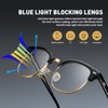 AOMASTE Blue Light Blocking Glasses Vintage Half Frame UV Clear