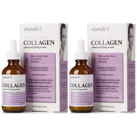 Elastalift Collagen Facial Serum Lifting, Plumping, Firming Collagen Serum For Face Improves Elasticity, Evens Skin Tone, Plumps, & Lifts Sagging Skin, Non-Greasy Wrinkle Serum, 1.75 Fl Oz, 2-Pack