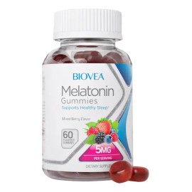 Biovea Melatonina 5mg 60 Gomitas, Suplemento Natural 12/2026 Berry