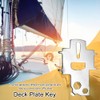 Deck Plate Key, Stainless Steel Fuel Key Plate Deck Tool,