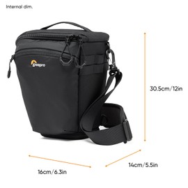 Lowepro ProTactic TLZ 70 Pro AW III Toploader Camera Case for Mirrorless DSLR, Vol. 5 L, Dimensions 30.5 x 14 x 16 cm for Cameras with Attached Lens, Modular Shoulder Bag for
