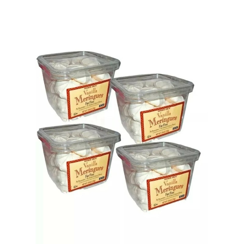 Trader Joe's 4 Packs Trader Joe's Vanilla Meringues Cookies Fat