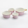 Gracie China by Coastline Imports Gold Trim Pink Porcelain Fluted