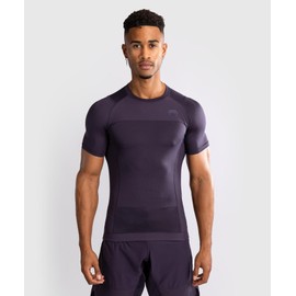 Venum Men's Short Sleeve Rashguard, Deep Purple