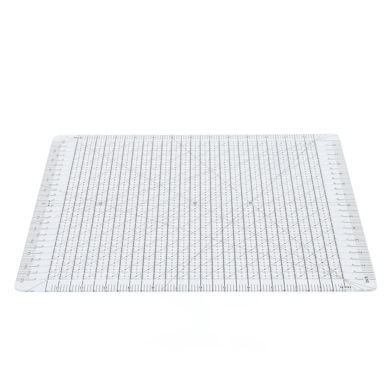 Quilting Ruler 12in Wide Transparent Acrylic Accurate Scale Black Grid