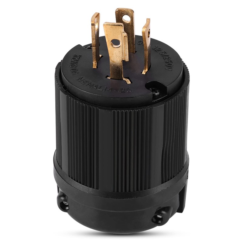 Plug, L14-20P Locking Plug, Generator Lock Adapter Male Plug, 20