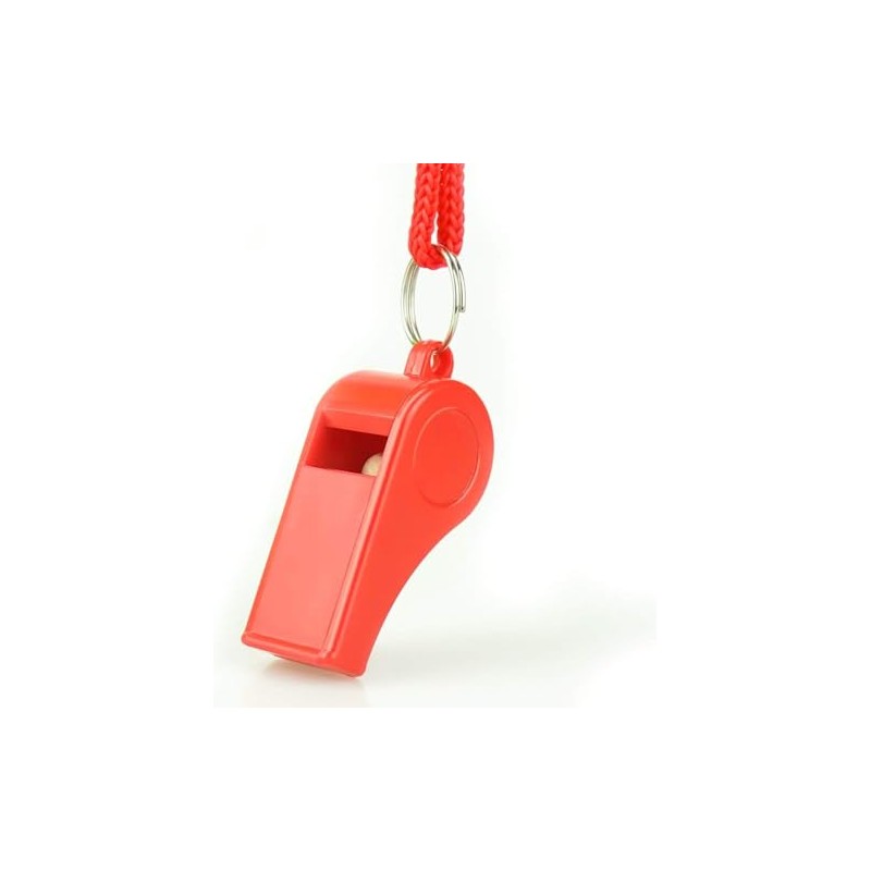 Timotech Set de 2 Silbatos Deportivos de Plástico con Cordón,