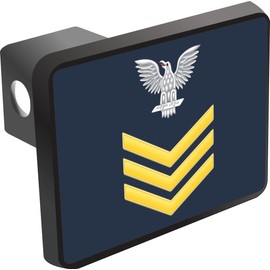 U.S. Navy Petty Officer 1st Class Gold E-6 Hitch Cover