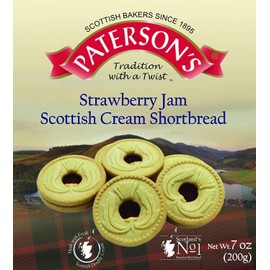 Paterson's Strawberry Jam Shortbread Rounds 200g (Pack of 3)