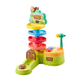 Colcolo Ball Drop Roll Tower Activity Toy with Balls Preschool Ball Rolling Track Toy Ball Run Ramp Toy for 1-3 Ages Kids Gifts