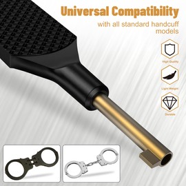 STBCIUGR Flat Swivel Handcuff Key, Universal Cuff Key with Detachable Keyring Fits for Standard Series of Hand Cuff - 2 Pack Bronze