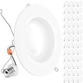 Sunco 48 Pack Retofit LED Recessed Lighting 6 Inch, 2700K Soft White, Dimmable Can Lights, Smooth Trim, 13W=75W, 965LM, Damp Rated - UL Certified